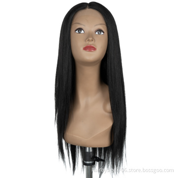 Long straight hair Middle Part HD Transparent Lace High Temperature Synthetic Lace Front Wig Heat Resistance synthetic hair wigs